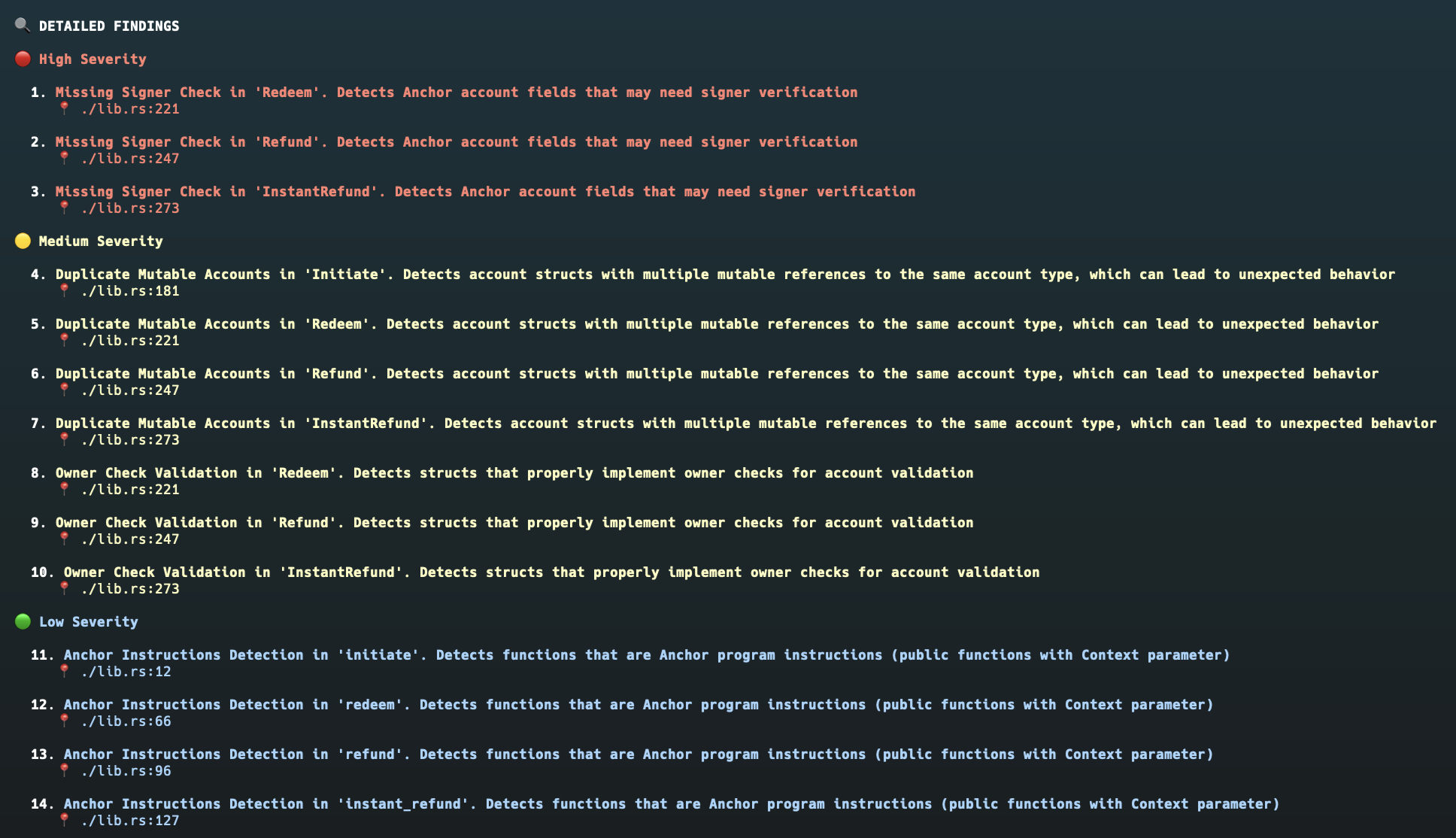 Precise source location example